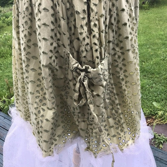 Fairycore Whimsygoth boho balletcore tiered upcycled Billabong tutu maxi skirt M - Picture 7 of 9